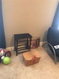 74		black bamboo end table 19x11x23	 $20.00 
