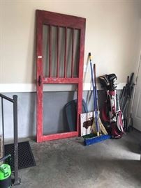 89		red screen door  32x81	 $30.00 