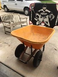 79		yellow plastic wheel barrow 8 cu feet 	 $50.00 
