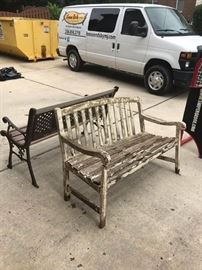 76	 	metal wood park bench 50 long	 $35.00 
77		as is wood bench 48 long 	 $30.00 
