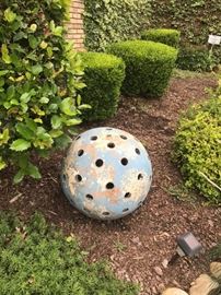 87		garden ball 21 inch tall	 $50.00 
