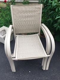 Outdoor chairs that were only used indoors!  Brand new condition