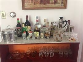 Fun bar items...including vintage bottles