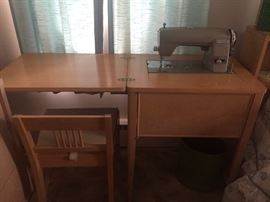 Sewing machine with chair..other sewing items available, too