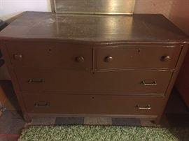 Painted dresser - solid/heavy with mirror