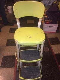 Step metal stool/chair - fun color; very solid