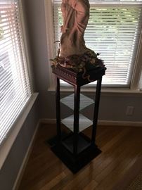 plant stand with glass shelves