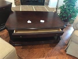 #40 Broyhill coffee table w/drawer 49x32x19 $175