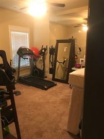 #23 Bevel wood mirror w/wood trim 32x67 $125