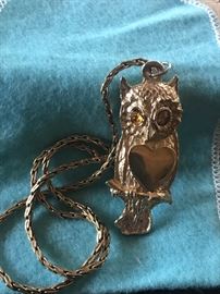 Vintage owl necklace 