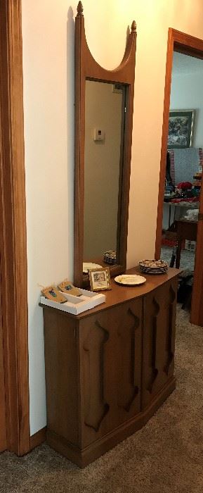 Danish Modern Console Table.  Two end Tables that match are in the basement.