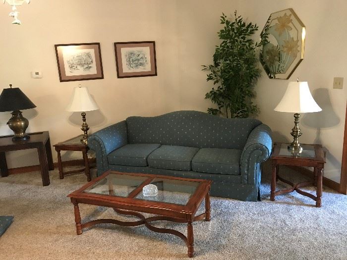 Sofa, Coffee Table, End Tables, 