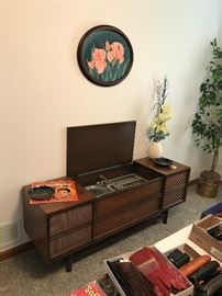GE Console Stereo and Record Player