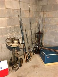 Vintage and new fishing equipment