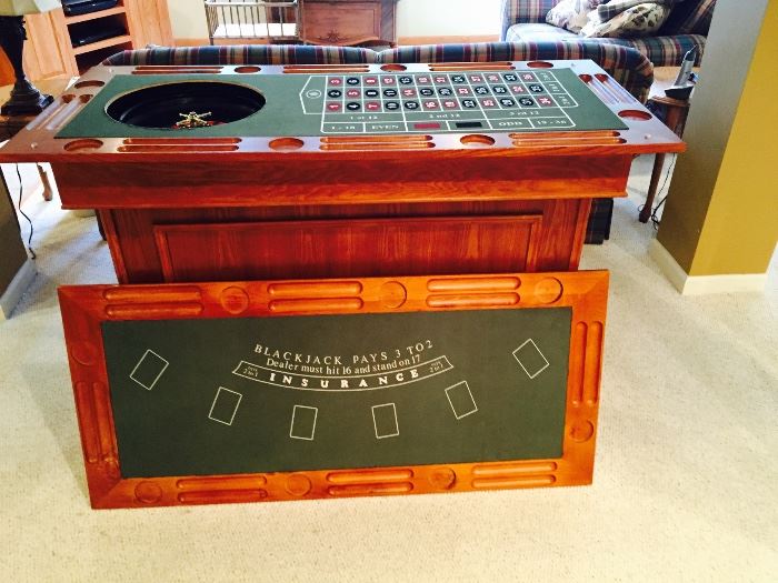Roulette gaming table. Beautiful piece