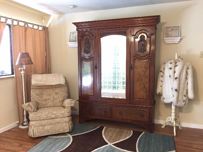 Armoire with mirror