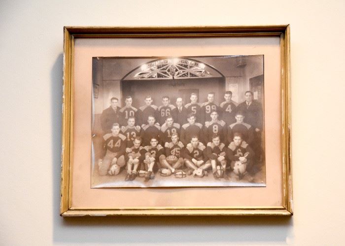 Antique Photo (Football Players), Framed