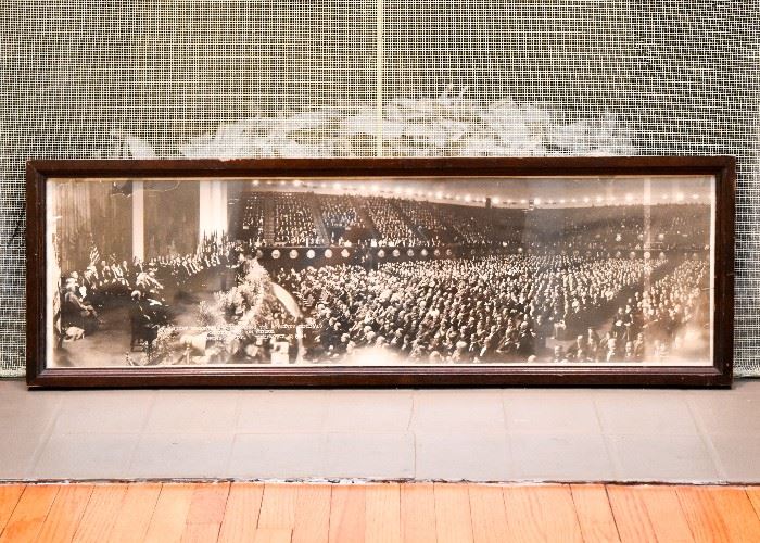 Antique Panoramic Group Photo (Political), Framed