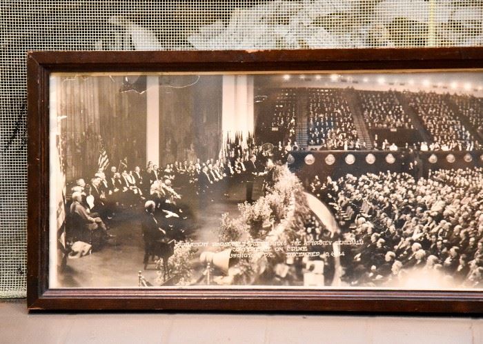 Antique Panoramic Group Photo (Political), Framed