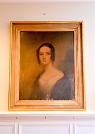 Antique Portrait Oil Painting, Framed (Woman)