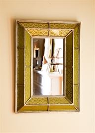 Reverse Painted Glass Framed Wall Mirror (there are 2 of these)--ONE IS SOLD!