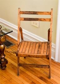 Child's Wood Folding Chair