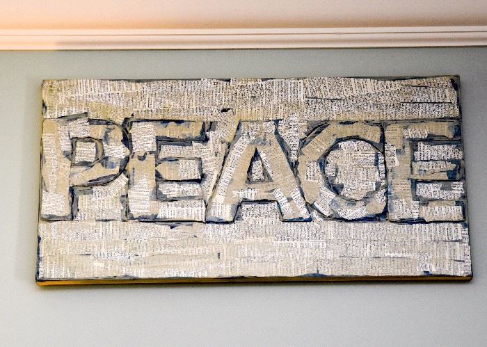 Artwork Wall Hanging, "Peace"
