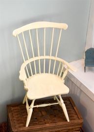 White Painted Doll Chair