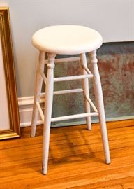 White Painted Stool