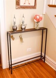 Rustic Iron Console Table (very narrow, great for tight space!)