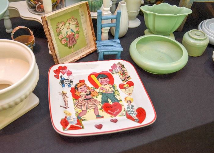 Platter / Plate with Vintage Valentines