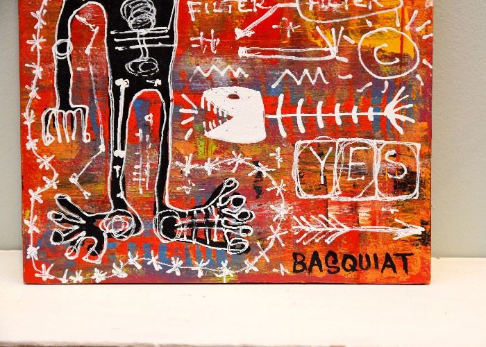 Painting on Cardboard (Jean-Michel Basquiat)