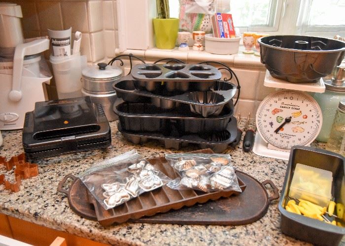Baking Pans, Cake Molds, Cast Iron Flat Griddle, Cast Iron Cornbread Pan, Kitchen Scale