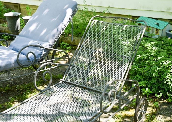 Wrought Iron Patio Loungers / Lounge Chairs