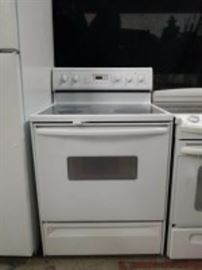 amana glass top drop in stove range