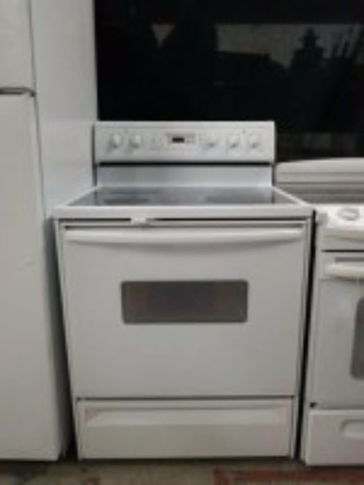 amana glass top drop in stove range