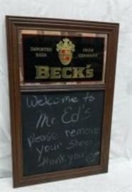 becks bar chalkboard