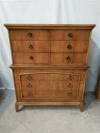 burled oak chest of drawers
