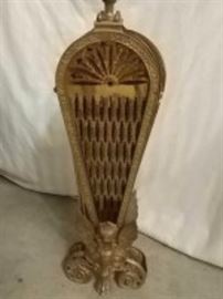 peacock fireplace screen