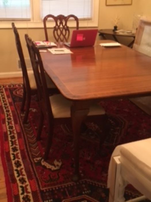 English dining table and chairs