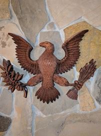 Great carved wood eagle