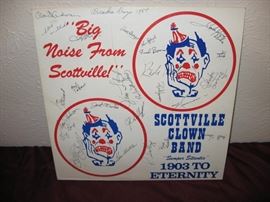 1981 Scottville, Michigan Clown Band Autographed LP Record Album