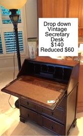 1H Vintage Brown Desk