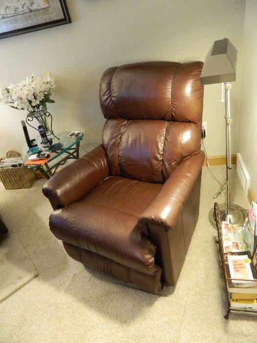 Pair of Brown Leather Recliners