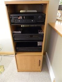 Stereo System complete with speakers and cabinet