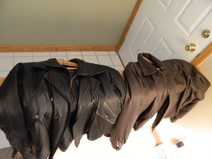 Men's Leather Bomber Style Jackets