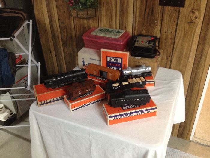 Lionel Trains, Track and Transformer.... all with boxes! and in like new condition.