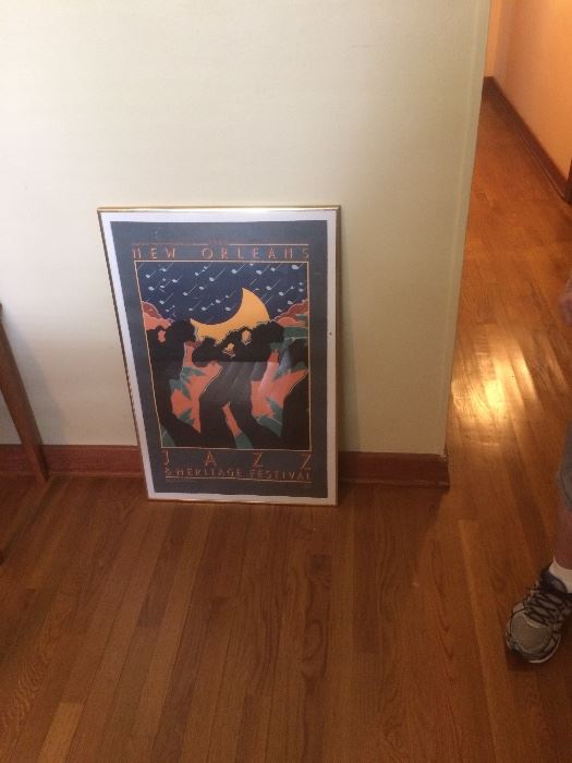 Signed jazz fest Poster 1980