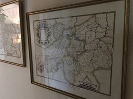 Framed British map (2)