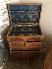 Hand-carved silver chest from the Orient